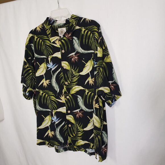 Paradise Collection Men's Shirt Size XL 100% Fine Washable Silk Hawaiian Button - Picture 5 of 11